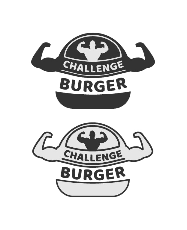 logo burger for fitness and body development